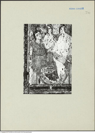 Vorderseite von ICCD [https://www.deutsche-digitale-bibliothek.de/content/lizenzen/rv-ez/] Madonna mit Kind - Detail, nach der Restaurierung von 1968, bh254662_recto. Foto.