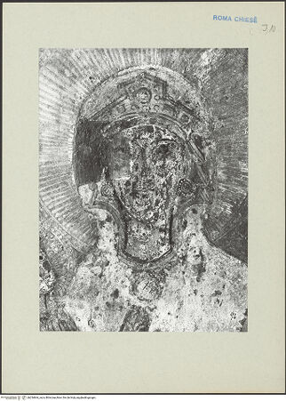 Vorderseite von ICCD [https://www.deutsche-digitale-bibliothek.de/content/lizenzen/rv-ez/] Madonna mit Kind - Detail, während der Restaurierung, bh254664_recto. Foto.