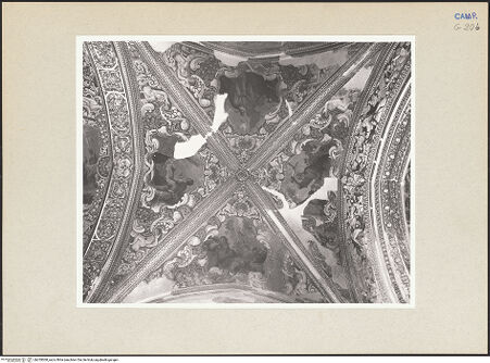 Vorderseite von Hutzel, Max [https://www.deutsche-digitale-bibliothek.de/content/lizenzen/rv-ez/] Gewölbedekorationdrittes Joch: Abraham und Isaak, Noah, Jakobs Traum - Gesamtansicht, bh255008_recto. Foto: Hutzel, Max.