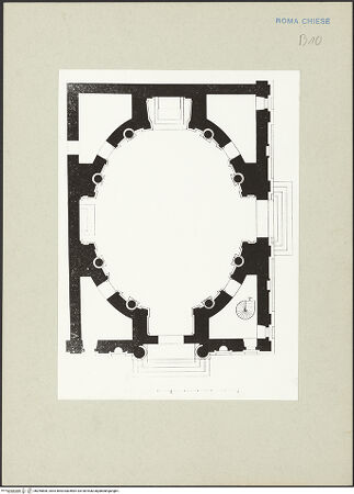 Vorderseite von unbekannt [https://www.deutsche-digitale-bibliothek.de/content/lizenzen/rv-ez/] Sant'Anna dei Palafrenieri - Grundriss (Lewine 1965), bh255806_recto. Foto.