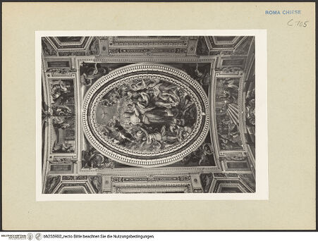 Vorderseite von Vasari [https://www.deutsche-digitale-bibliothek.de/content/lizenzen/rv-ez/] GewölbeausmalungMittelfeld: Maria mit Kind in der Engelsglorie - , bh255902_recto. Foto.