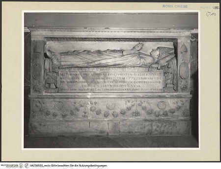 Vorderseite von Courtauld Institute [https://www.deutsche-digitale-bibliothek.de/content/lizenzen/rv-ez/] Grabmal des Bischofs Alfonso de Paradinas (+1485) - Gesamtaufnahme, bh256655_recto. Foto.