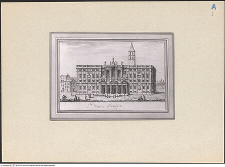 Vorderseite von unbekannt [https://www.deutsche-digitale-bibliothek.de/content/lizenzen/rv-fz/] Ansicht der Hauptfassade von Santa Maria Maggiore in Rom von Osten - , bh257032_recto. Foto.