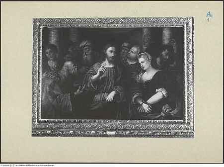 Vorderseite von ICCD [https://www.deutsche-digitale-bibliothek.de/content/lizenzen/rv-ez/] Christus und die Ehebrecherin - , bh257354_recto. Foto.