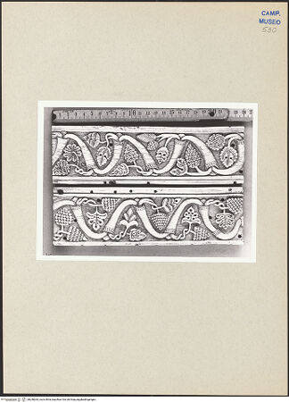 Vorderseite von Kunstgeschichtliches Institut Mainz [https://www.deutsche-digitale-bibliothek.de/content/lizenzen/rv-ez/] Szenen aus dem Neuen und Alten TestamentZierplatte - Petrus und Apostel, bh258265_recto. Foto.