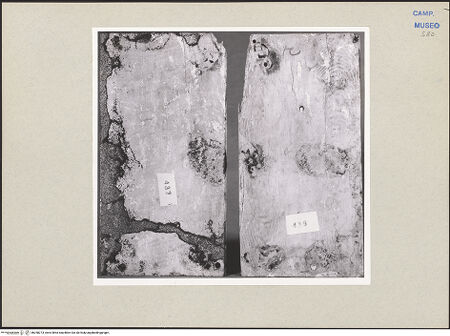 Vorderseite von Sopr. BAS NA [https://www.deutsche-digitale-bibliothek.de/content/lizenzen/rv-ez/] Szenen aus dem Neuen und Alten TestamentRückseite der Tafeln - Inv. 437 (Die Reise Marias und Josephs nach Bethlehem); Inv. 439 (Die Berufung des Petrus und des Andreas), bh258273_recto. Foto.