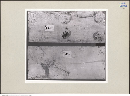 Vorderseite von Sopr. BAS NA [https://www.deutsche-digitale-bibliothek.de/content/lizenzen/rv-ez/] Szenen aus dem Neuen und Alten TestamentRückseite der Tafeln - Inv. 451 (Das Isaakopfer); Inv. 452 (Jakobs Traum), bh258291_recto. Foto.