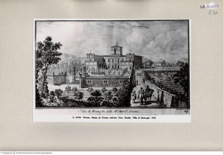 Vorderseite von Alinari [http://creativecommons.org/publicdomain/mark/1.0/] G. Zocchi, Vedute delle ville ..., Firenze 1757"Villa di Montughi delli SS.ri March. si Gerini" - , bh258452. Foto.