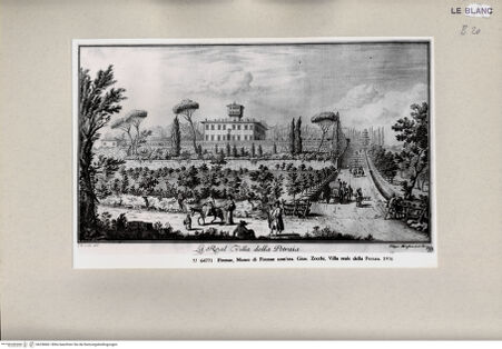 Vorderseite von Alinari [http://creativecommons.org/publicdomain/mark/1.0/] G. Zocchi, Vedute delle ville ..., Firenze 1757"La Real Villa della petraia" - , bh258461. Foto.