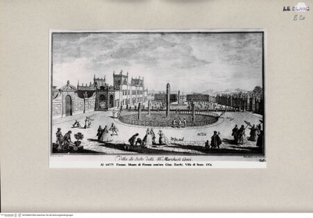 Vorderseite von Alinari [http://creativecommons.org/publicdomain/mark/1.0/] G. Zocchi, Vedute delle ville ..., Firenze 1757"Villa di Sesto delli SS.ri Marchesi Corsi" - , bh258469. Foto.