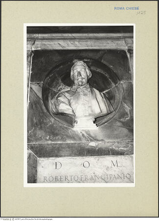 Vorderseite von unbekannt [https://www.deutsche-digitale-bibliothek.de/content/lizenzen/rv-ez/] Büsten der Familie FrangipaneBüste des Roberto Frangipane - , bh258721_recto. Foto: Fischer Pace, Ursula.