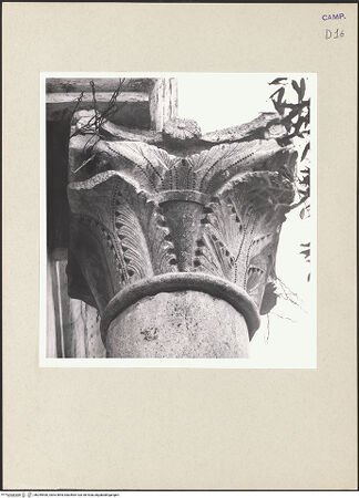 Vorderseite von Bibliotheca Hertziana [https://www.deutsche-digitale-bibliothek.de/content/lizenzen/rv-fz/] Linke Säule - Kapitell, bh259900_recto. Foto: Hutzel, Max.