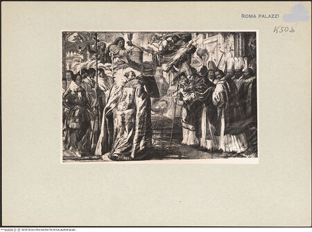 Vorderseite von ICCD [https://www.deutsche-digitale-bibliothek.de/content/lizenzen/rv-ez/] Urban VIII. weiht den Petersdom - , bh260128_recto. Foto.