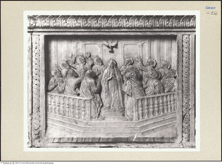 Vorderseite von Courtauld Institute of Art [https://www.deutsche-digitale-bibliothek.de/content/lizenzen/rv-ez/] Altar der VerkündigungSzenen aus dem Leben Christi und MariaePfingsten - Gesamtansicht, bh261167_recto. Foto.