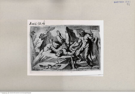 Vorderseite von  [http://creativecommons.org/publicdomain/mark/1.0/] Herkules und Polyphem - , bh262824. Foto.