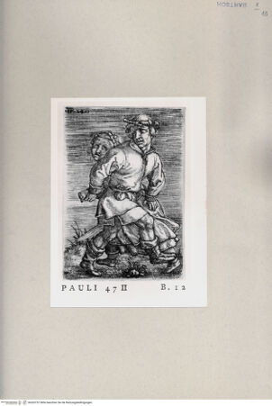 Vorderseite von  [http://creativecommons.org/publicdomain/mark/1.0/] Tanzendes Bauernpaar - , bh263757. Foto.