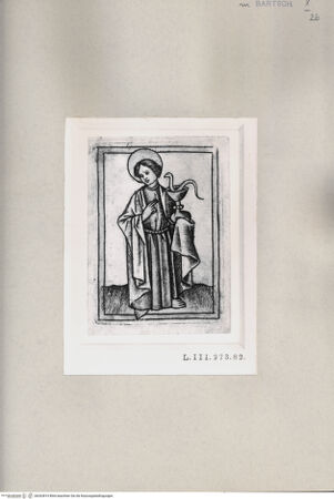 Vorderseite von  [http://creativecommons.org/publicdomain/mark/1.0/] Heiliger Johannes - , bh263819. Foto.