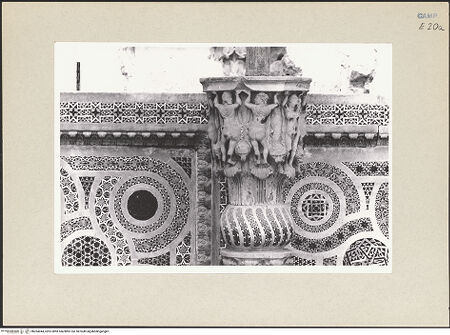 Vorderseite von Pace, Valentino [https://www.deutsche-digitale-bibliothek.de/content/lizenzen/rv-ez/] Detail: oberes Teil mit Schaft, Knoten und Kapitell, bh264044_recto. Foto: Pace, Valentino.