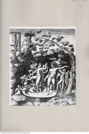 Vorderseite von  [http://creativecommons.org/publicdomain/mark/1.0/] Venus und Adonis beim Bad - , bh264453. Foto.