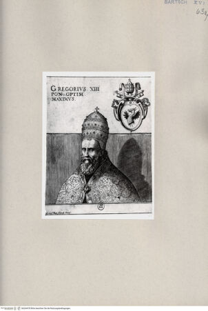 Vorderseite von  [http://creativecommons.org/publicdomain/mark/1.0/] Heiliger Papst Gregor XIII. (Boncompagni) - , bh264478. Foto.