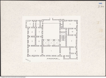 Vorderseite von unbekannt [https://www.deutsche-digitale-bibliothek.de/content/lizenzen/rv-fz/] Palazzo Odescalchi - Grundriss, bh266963_recto. Foto.