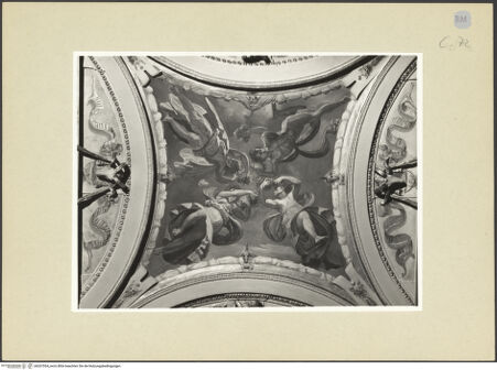 Vorderseite von Villani (Bologna) [https://www.deutsche-digitale-bibliothek.de/content/lizenzen/rv-ez/] Abenteuer des Odysseus - Gewölbe, Detail: Zentrum, bh267054_recto. Foto.