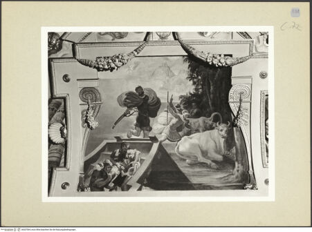 Vorderseite von Villani (Bologna) [https://www.deutsche-digitale-bibliothek.de/content/lizenzen/rv-ez/] Abenteuer des OdysseusRaub der Rinder des Helios - Gesamtansicht, bh267064_recto. Foto.