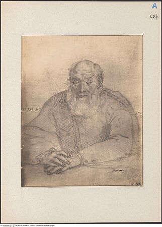 Vorderseite von Stockholm, Nationalmuseum? [https://www.deutsche-digitale-bibliothek.de/content/lizenzen/rv-ez/] Portrait des Ottaviano Zuccari, Vater des Kuenstlers - , bh267236_recto. Foto.