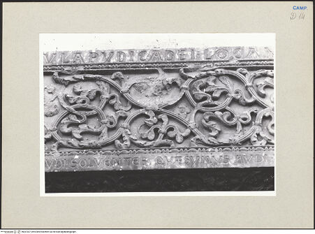 Vorderseite von Pace, Valentino [https://www.deutsche-digitale-bibliothek.de/content/lizenzen/rv-ez/] Porta Maggiore - Detail, bh267307_recto. Foto: Pace, Valentino.