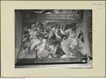 Vorderseite von ICCD [https://www.deutsche-digitale-bibliothek.de/content/lizenzen/rv-ez/] Dekoration der DeckeEvangelisten Matthäus und Lukas - , bh267759_recto. Foto.