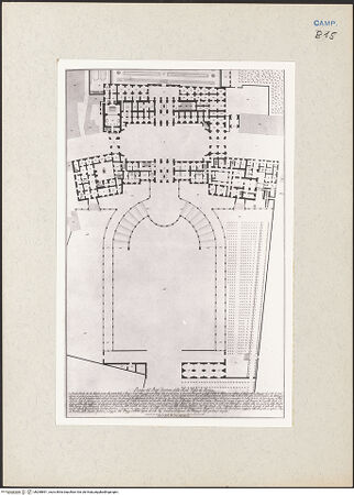 Vorderseite von ASFG Napoli [https://www.deutsche-digitale-bibliothek.de/content/lizenzen/rv-ez/] Grundriss des Erdgeschosses des Palazzo Reale von Portici - Gesamtansicht, bh268891_recto. Foto.