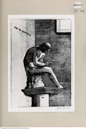 Vorderseite von Bibliotheca Hertziana [http://creativecommons.org/publicdomain/mark/1.0/] Kapitolinischer Dornauszieher - , bh269432. Foto.