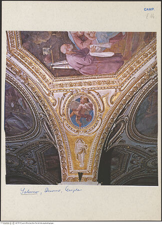 Vorderseite von unbekannt [https://www.deutsche-digitale-bibliothek.de/content/lizenzen/rv-fz/] Szenen aus dem Neuen TestamentEngel mit Gesetzestafeln - Detail, bh270747_recto. Foto.