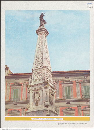 Vorderseite von unbekannt [https://www.deutsche-digitale-bibliothek.de/content/lizenzen/rv-ez/] Guglia di San Domenico - Ansicht des oberen Teils, bh271369_recto. Foto.