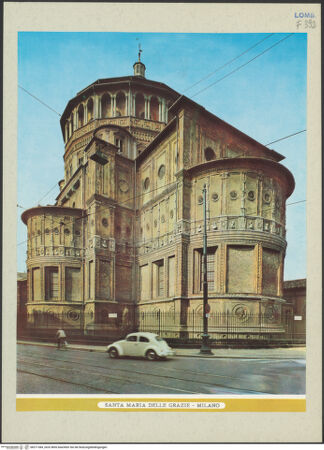Vorderseite von unbekannt [https://www.deutsche-digitale-bibliothek.de/content/lizenzen/rv-ez/] Santa Maria delle Grazie - Apsis, Vierung und Kuppel von Südosten, bh271384_recto. Foto.