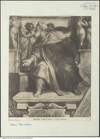 Vorderseite von unbekannt [https://www.deutsche-digitale-bibliothek.de/content/lizenzen/rv-ez/] Die Sixtinische DeckePropheten und SibyllenEzechiel - , bh272875_recto. Foto.