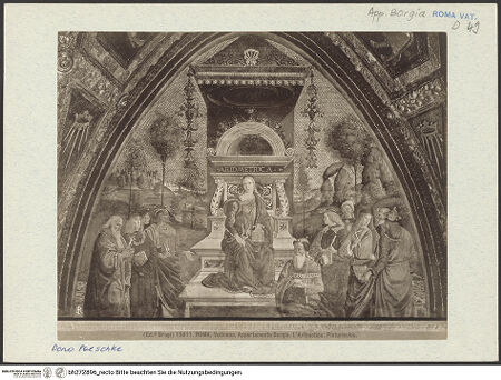 Vorderseite von Alinari [https://www.deutsche-digitale-bibliothek.de/content/lizenzen/rv-ez/] Wand- und Deckendekoration der Sala delle Scienze e delle Arti LiberaliPersonifikation der Arithmetik - , bh272896_recto. Foto.