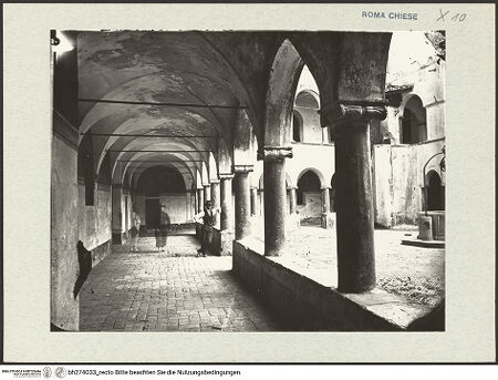 Vorderseite von Fototeca dell'Unione Internazionale presso l'American Academy in Rome [https://www.deutsche-digitale-bibliothek.de/content/lizenzen/rv-ez/] Santa Maria in AracoeliChiostro - , bh274033_recto. Foto.