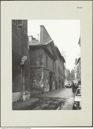 Vorderseite von Bibliotheca Hertziana [https://www.deutsche-digitale-bibliothek.de/content/lizenzen/rv-fz/] Oratorio di Sant'Andrea dei Vascellari - , bh277405_recto. Foto.