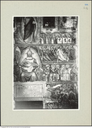 Vorderseite von Ferrara, Civici Musei [https://www.deutsche-digitale-bibliothek.de/content/lizenzen/rv-ez/] Das Lamm über dem himmlischen Jerusalem; Die Wiederkunft Christi (oder die Visio Beatifica); Arma Christi; Jüngstes Gericht - Teilansicht der rechte Seite, bh277829_recto. Foto.