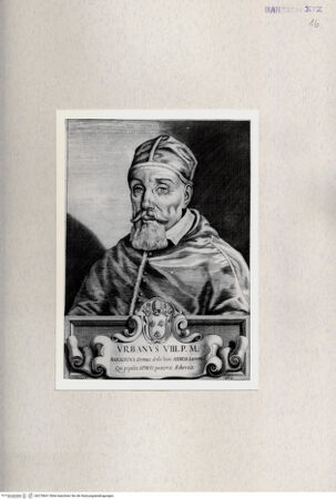 Vorderseite von  [http://creativecommons.org/publicdomain/mark/1.0/] Papst Urban VIII. - , bh278641. Foto.