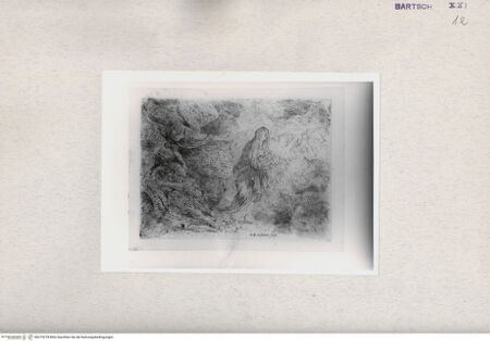 Vorderseite von  [http://creativecommons.org/publicdomain/mark/1.0/] Der Engel zeigt Josef den Weg zur Flucht nach Ägypten - , bh279278. Foto.