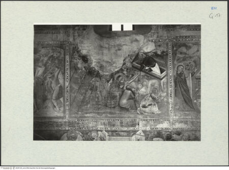 Vorderseite von Ferrara, Civici Musei [https://www.deutsche-digitale-bibliothek.de/content/lizenzen/rv-ez/] Szenen aus dem Neuen TestamentNordwand, Bildfeld 6: die Bewainung und Grablegung - Gesamtansicht, bh281242_recto. Foto.