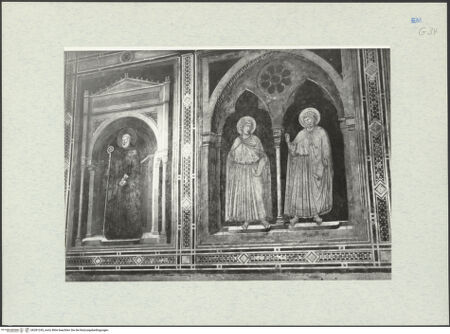 Vorderseite von Ferrara, Civici Musei [https://www.deutsche-digitale-bibliothek.de/content/lizenzen/rv-ez/] Kreuzigung, Heiligen, ProphetenSüdwand: der heilige Guido, Moses und David, Jesajas und Jeremias, Habakuk und Joel - Der heilige Guido, Moses und David, bh281245_recto. Foto.