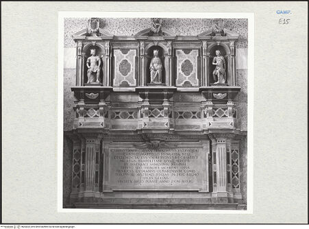 Vorderseite von Courtauld Institute of Art [https://www.deutsche-digitale-bibliothek.de/content/lizenzen/rv-ez/] Denkmal für Karl 1. von Anjou, Clementia von Habsburg und Karl Martell von Ungarn - Gesamtansicht, bh283302_recto. Foto.