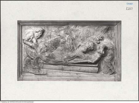 Vorderseite von Courtauld Institute of Art [https://www.deutsche-digitale-bibliothek.de/content/lizenzen/rv-ez/] Altar des heiligen Thomas - Antependium, Grablegung Christi, bh283308_recto. Foto.