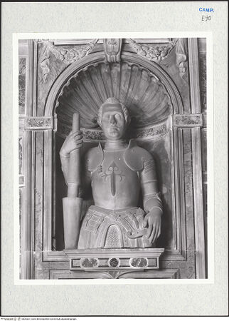 Vorderseite von Courtauld Institute of Art [https://www.deutsche-digitale-bibliothek.de/content/lizenzen/rv-ez/] Grabmal des Francesco Brancia (gest. 1624) - Detail: Porträt, bh283331_recto. Foto.