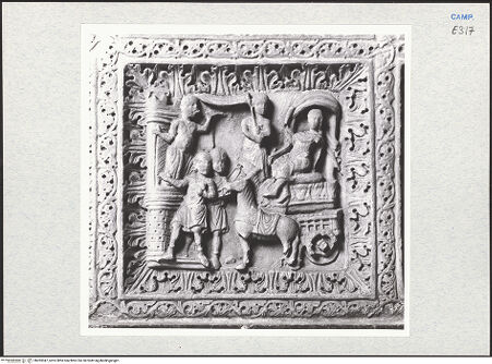 Vorderseite von Courtauld Institute of Art [https://www.deutsche-digitale-bibliothek.de/content/lizenzen/rv-ez/] Szenen  aus dem Leben des JosephSzenen  aus dem Leben des Joseph - Der Triumph Josephs, bh283347_recto. Foto.