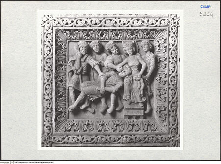 Vorderseite von Courtauld Institute of Art [https://www.deutsche-digitale-bibliothek.de/content/lizenzen/rv-ez/] Szenen  aus dem Leben des heiligen Januarius und des Samson; Heilige RitterSzenen  aus dem Leben des Samson - Samsons Haarlocken werden abgeschnitten, bh283380_recto. Foto.