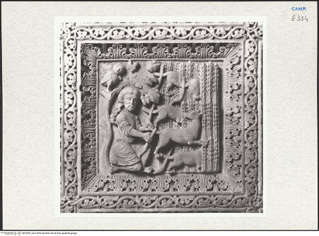 Vorderseite von Courtauld Institute of Art [https://www.deutsche-digitale-bibliothek.de/content/lizenzen/rv-ez/] Szenen  aus dem Leben des heiligen Januarius und des Samson; Heilige RitterSzenen  aus dem Leben des Samson - Samson bindet dreihundert Füchse paarweise an den Schwänzen zusammen, mit einem Holzscheit dazwischen, bh283381_recto. Foto.